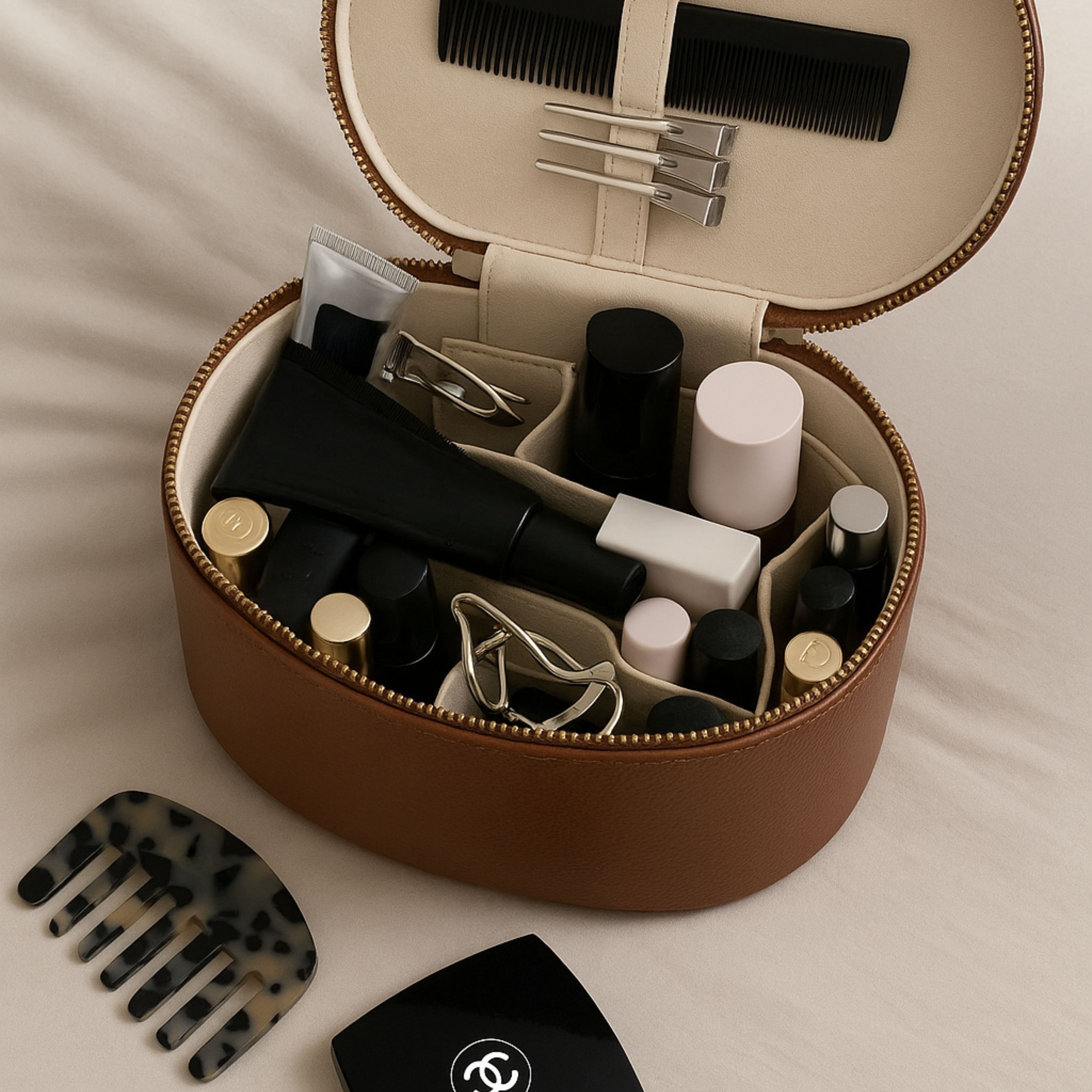 NOIR | Leather Beauty Case